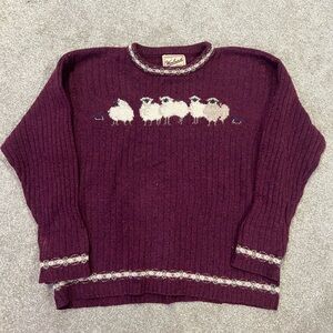 Woolrich Women's Burgundy Sheep Sweater
